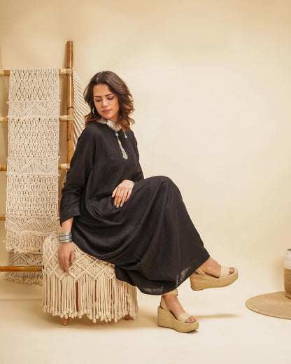 Boho dress in black