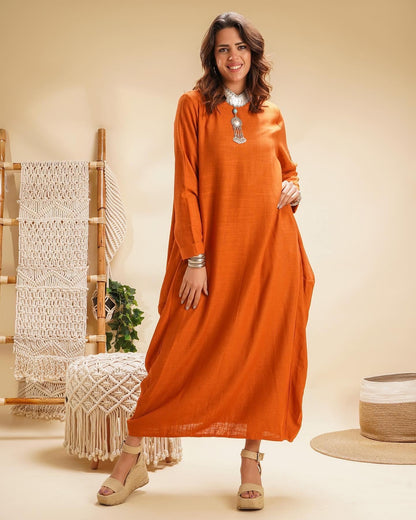 Boho dress in orange