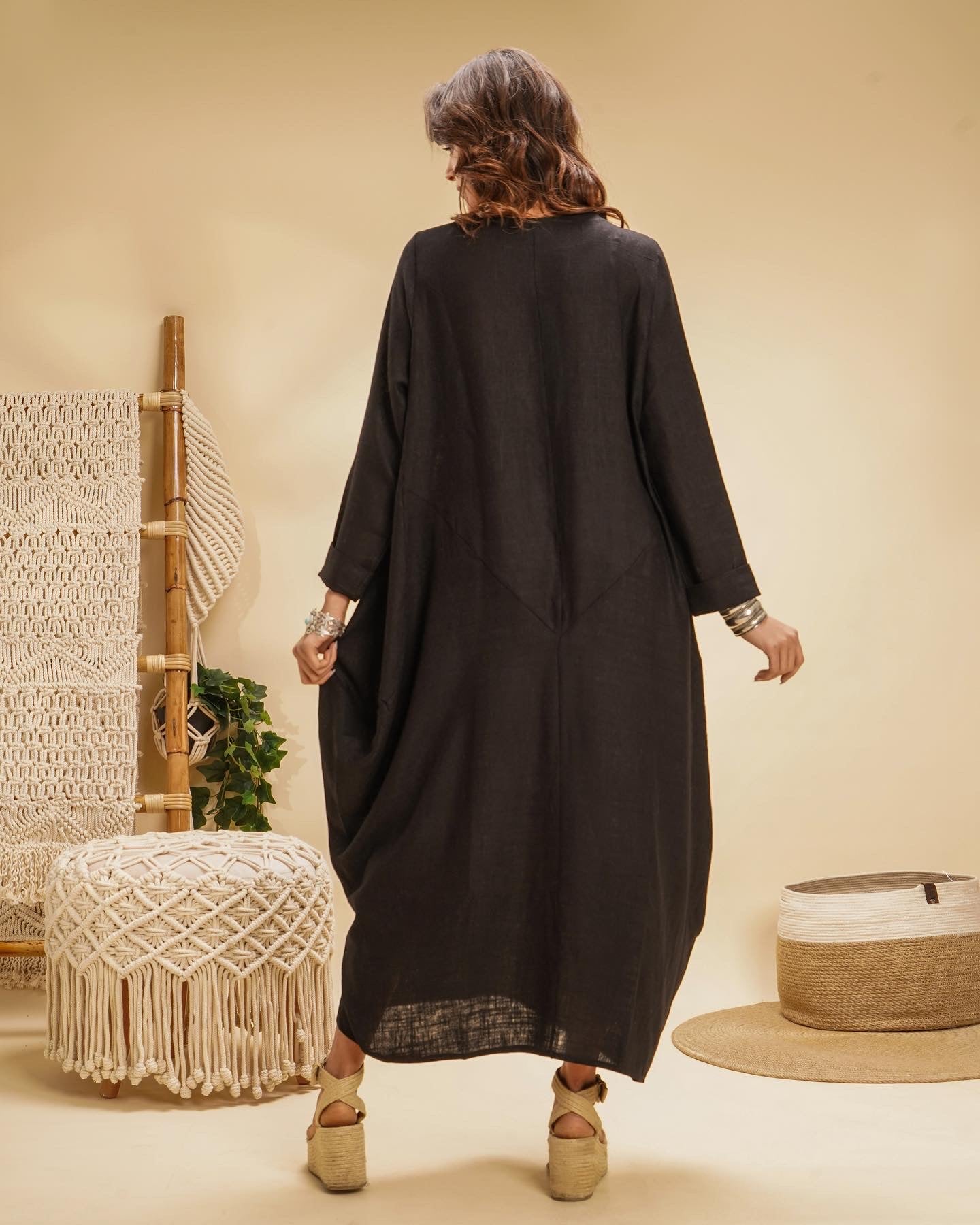 Boho dress in black