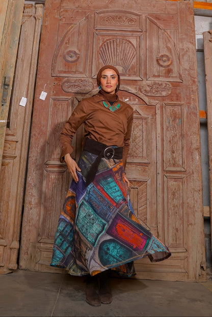 The Old Egyptian Doors - Skirt