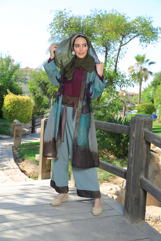 The Purple Flower Kimono